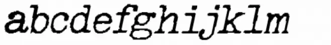 Bitmap Typewriter Oblique JNL