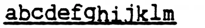 Blue Typewriter Underline