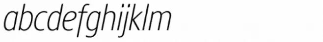 Core Sans NR 27 Cond ExtraLight Italic