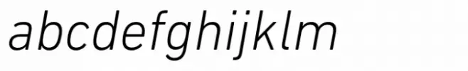 DIN Next Paneuropean Light Italic