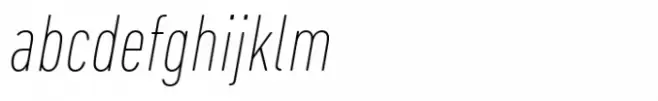 DIN Next Paneuropean Ultra Light Condensed Italic