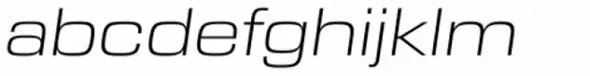 Eurostile Next Pro Extended Light Italic