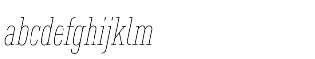 FF DIN Slab Condensed Thin Italic