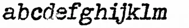 Grungy Old Typewriter Italic