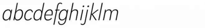 Klik Extra Light Narrow Italic