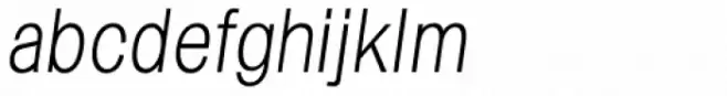 Kropotkin Std 14 Condensed Light Oblique