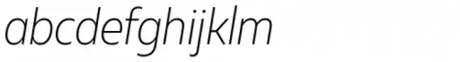 Muller Narrow Ultra Light Italic
