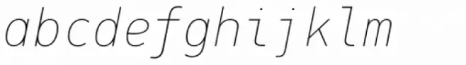 PF DIN Mono ExtraThin Italic