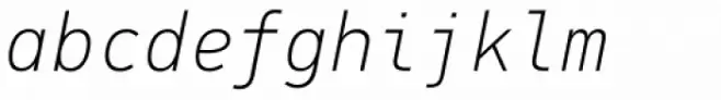 PF DIN Mono Thin Italic