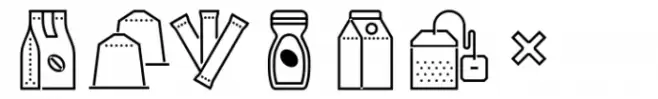 Square Line Icons Coffee Coffee 3