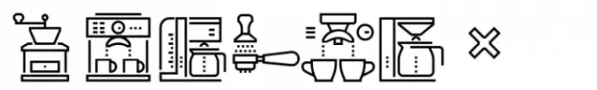 Square Line Icons Coffee Coffee 4
