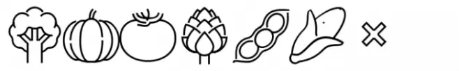 Square Line Icons Food Greens 1