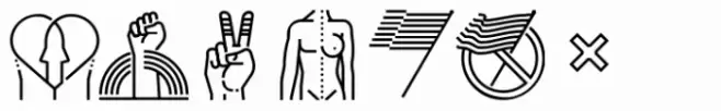 Square Line Icons Politics Lgbt