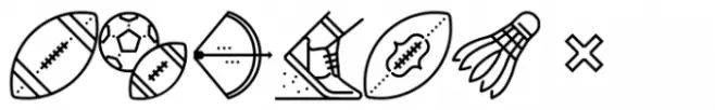 Square Line Icons Sports Sports 1