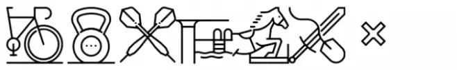 Square Line Icons Sports Sports 2