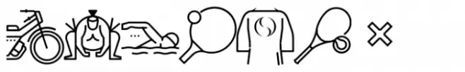 Square Line Icons Sports Sports 4