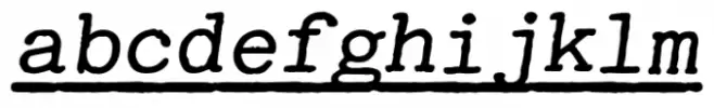 Automatic Typewriter Underline Bold Oblique