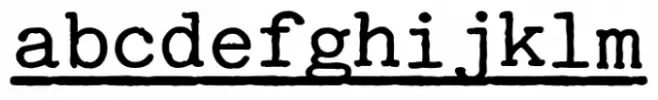 Automatic Typewriter Underline Bold