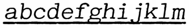 Automatic Typewriter Underline Oblique