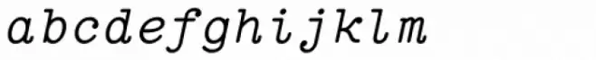 Italian Typewriter Italic