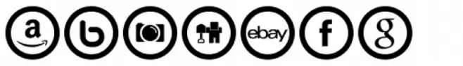Social Networking Icons Outline