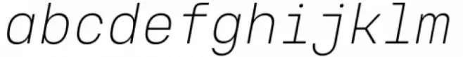 Voyager Mono Extra Light Italic