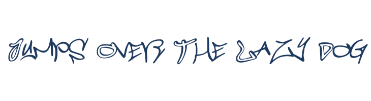 Graffiti Street Rotated Italic font — pangram preview