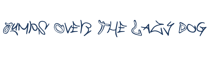 Graffiti Street Rotated 2 font — pangram preview