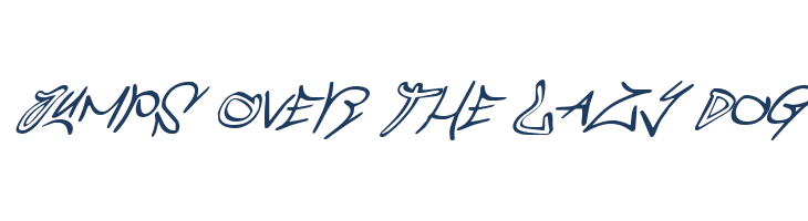 Graffiti Street Super-Italic font — pangram preview