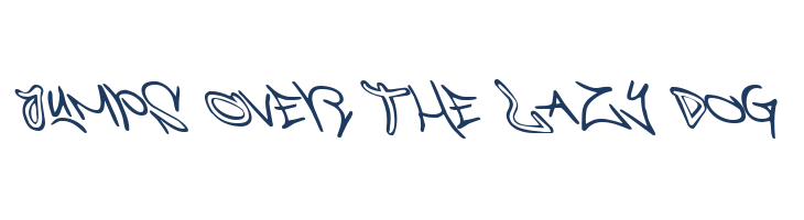 Graffiti Street Leftalic font — pangram preview
