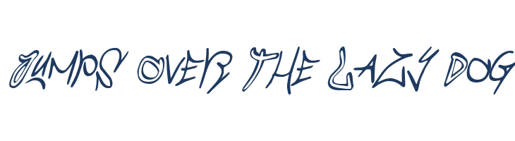 Graffiti Street Condensed Italic font — pangram preview