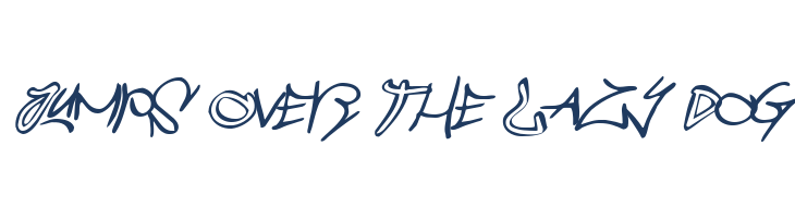 Graffiti Street Balloon Italic font — pangram preview