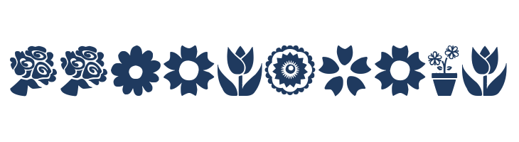 Flower Icons font — Lorem ipsum body text preview
