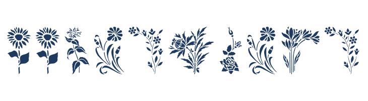 HFF Floral Stencil font — Lorem ipsum body text preview