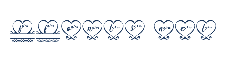 Love Pendant Monogram Regular font — Lorem ipsum body text preview
