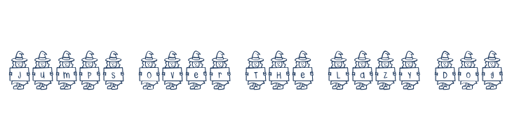 Spooky*Witch*Letters font — pangram preview