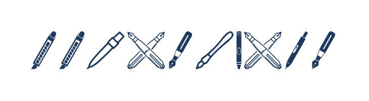 Pen Icons font — Lorem ipsum body text preview