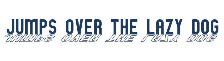 GM Exp Shadow outline font — pangram preview