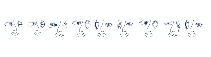 EyesNoseMouth font — Lorem ipsum body text preview