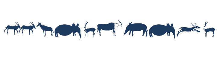 Afrika RockArt F Animals1 Regular font — Lorem ipsum body text preview