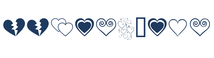 Hearts BV font — Lorem ipsum body text preview