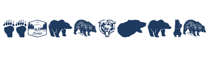 Bear Icons font — Lorem ipsum body text preview