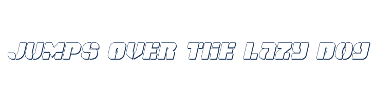 Space Cruiser 3D Italic font — pangram preview