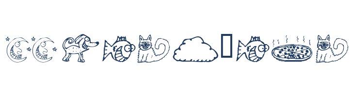 KR Silly Art Dings font — Lorem ipsum body text preview