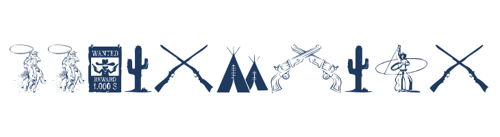Wild West Icons font — Lorem ipsum body text preview