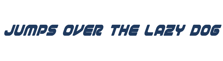 1st Enterprises Condensed Super-Italic font — pangram preview