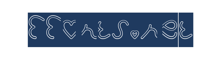 I Love You-Hollow-Inverse font — Lorem ipsum body text preview